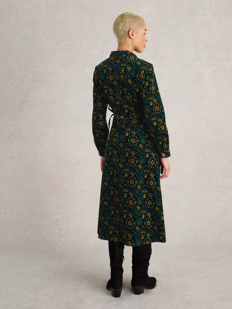 White Stuff Black Jade Cord Shirt Dress - Image 2 of 6