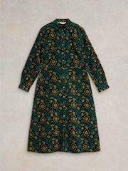 White Stuff Black Jade Cord Shirt Dress - Image 5 of 6