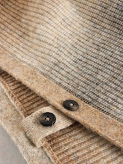 White Stuff Natural Spacedye Knitted Poncho - Image 6 of 6