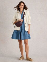 White Stuff Blue Sophia Double Cloth Dress - Image 1 of 6