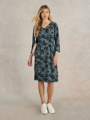 White Stuff Green Tallie Jersey Dress - Image 1 of 6