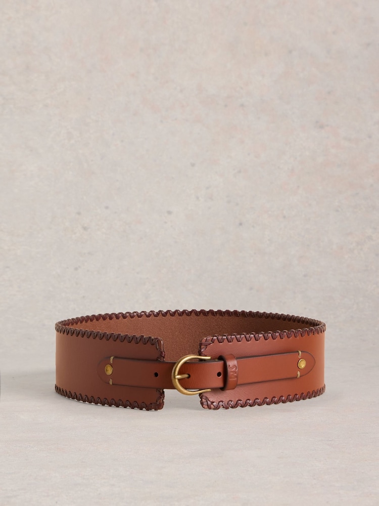 White Stuff Brown Leather Cinch Waist Belt - Image 1 of 3 White Stuff Brown Leather Cinch Waist Belt - Image 1 of 3
