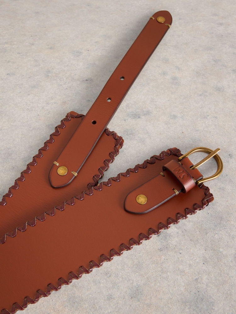 White Stuff Brown Leather Cinch Waist Belt - Image 3 of 3 White Stuff Brown Leather Cinch Waist Belt - Image 3 of 3