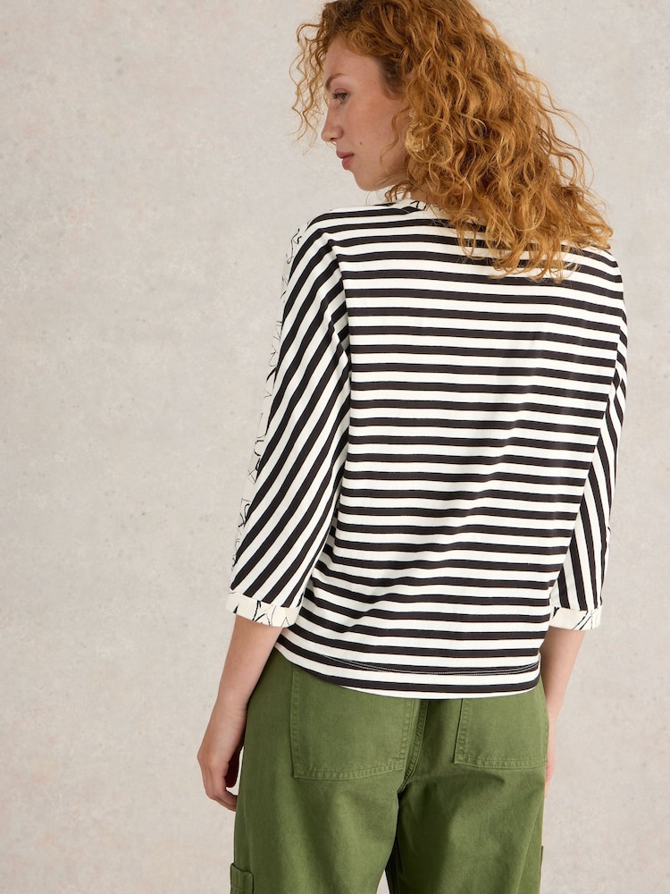 White Stuff White 100% Cotton Demi Dolman Top - Image 2 of 6