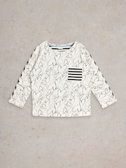 White Stuff White 100% Cotton Demi Dolman Top - Image 5 of 6
