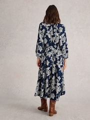 White Stuff Blue Skylar Midi Dress - Image 2 of 6