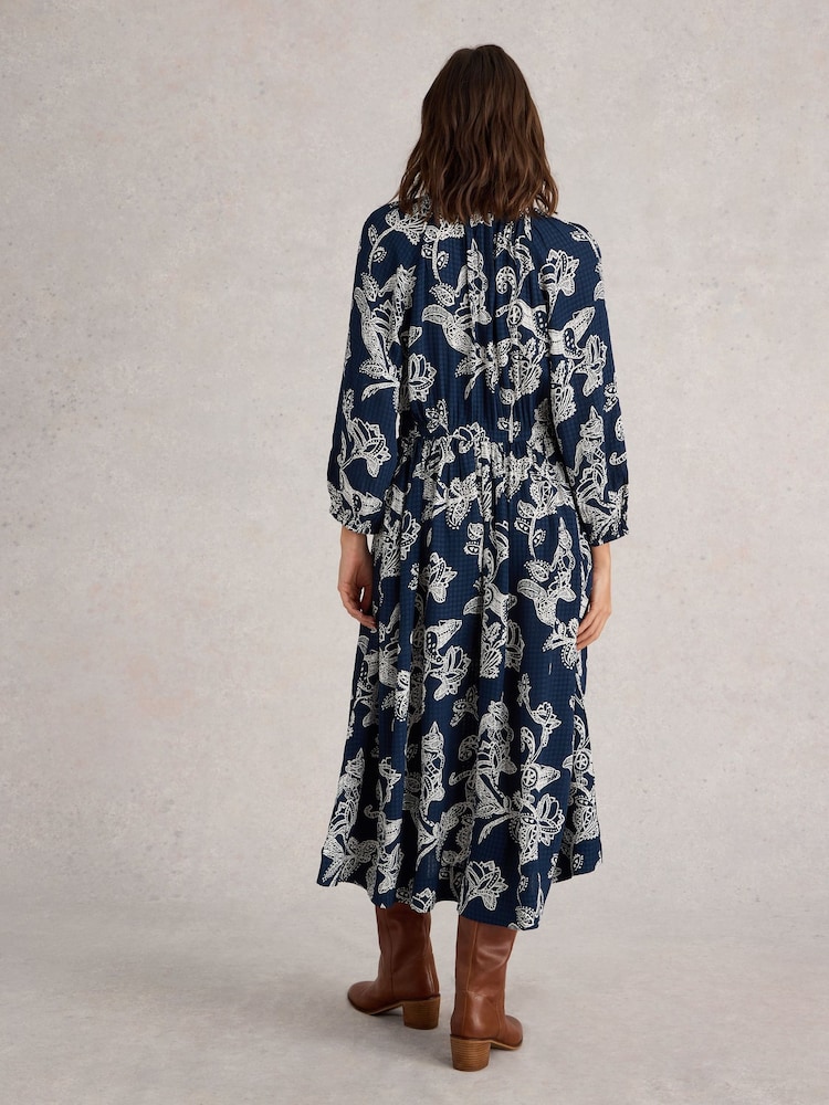 White Stuff Blue Skylar Midi Dress - Image 2 of 6