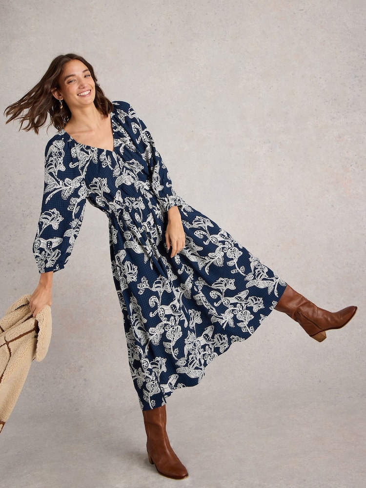 Buy White Stuff Blue Skylar Midi Dress from the Next UK online shop