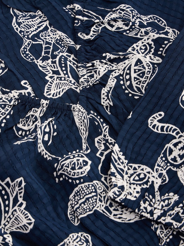 White Stuff Blue Skylar Midi Dress - Image 6 of 6