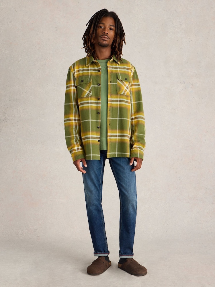 White Stuff Green Darwen Check Overshirt - Image 1 of 6