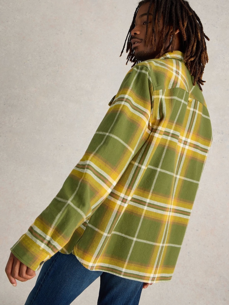 White Stuff Green Darwen Check Overshirt - Image 2 of 6 White Stuff Green Darwen Check Overshirt - Image 2 of 6