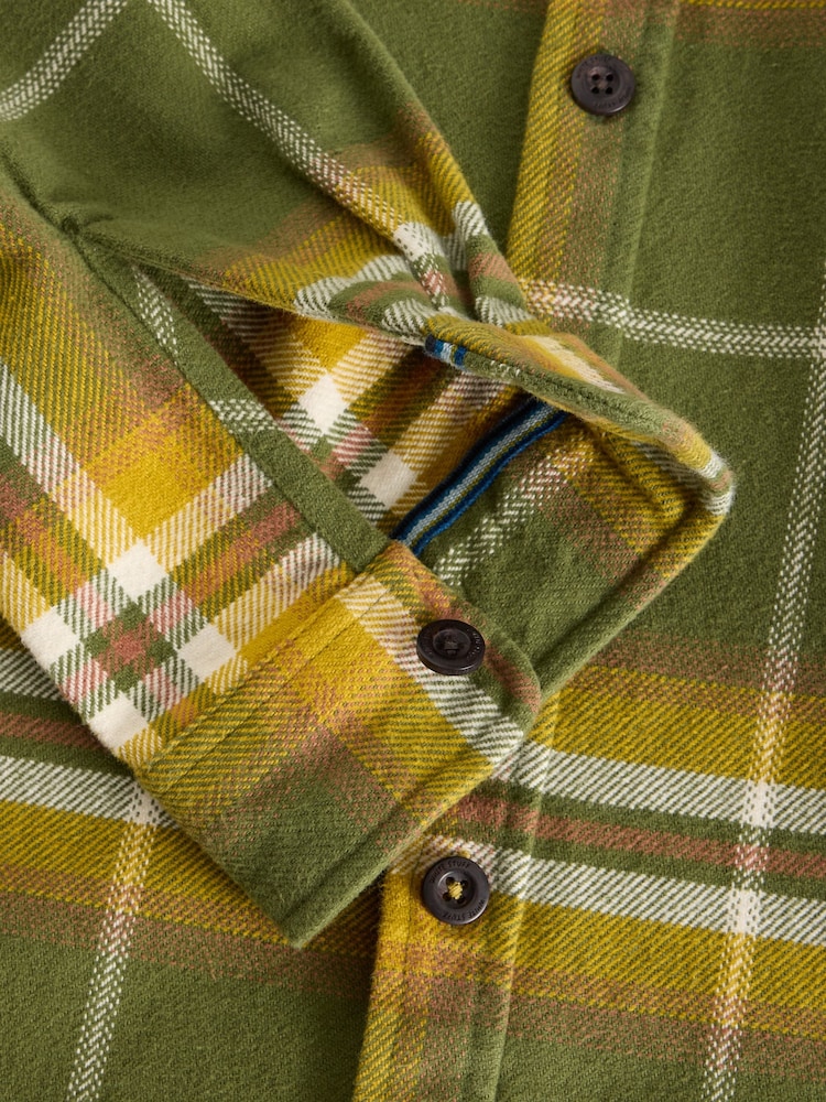 White Stuff Green Darwen Check Overshirt - Image 6 of 6