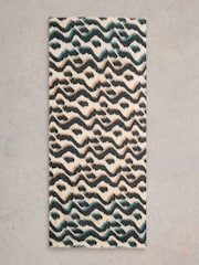 White Stuff Natural Squiggle Ikat Print Scarf - Image 2 of 3