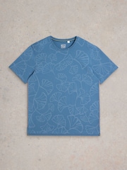 White Stuff Blue Floral Printed T-Shirt - Image 5 of 6