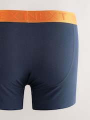 Navy Bright Contrast Waistband Rich Trunk Boxers 10 Pack - Image 12 of 14