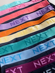 Navy Bright Contrast Waistband Rich Trunk Boxers 10 Pack - Image 13 of 14