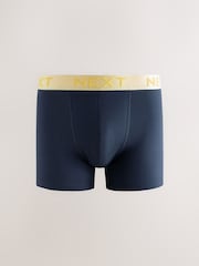 Navy Bright Contrast Waistband Rich Trunk Boxers 10 Pack - Image 4 of 14