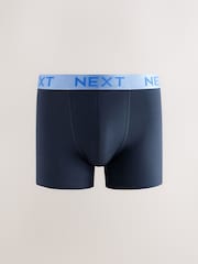 Navy Bright Contrast Waistband Rich Trunk Boxers 10 Pack - Image 9 of 14
