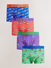 Bright Blue/Green Fruit Print Hipsters Boxers 4 Pack - Image 1 of 10