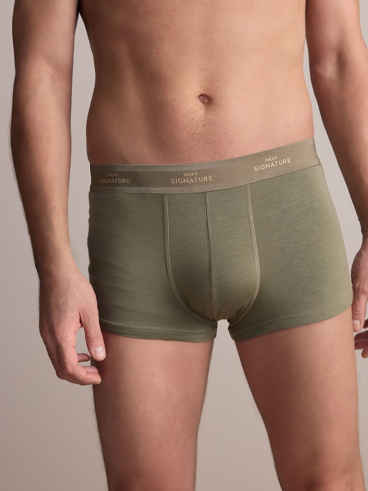 Azul/neutro/verde - Signature Cotton Rich Boxers 4 Pack - Imagen 2 de 11 Azul/neutro/verde - Signature Cotton Rich Boxers 4 Pack - Imagen 2 de 11