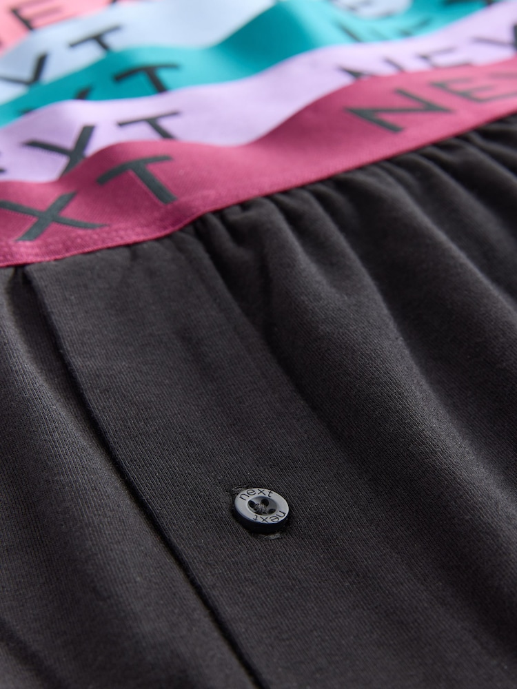 Black Bright Waistband 10 pack Loose Boxers 5 Pack - Image 15 of 15