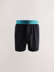 Black Bright Waistband 10 pack Loose Boxers 5 Pack - Image 3 of 14
