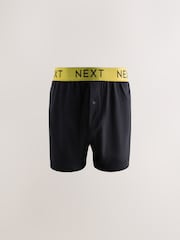 Black Bright Waistband 10 pack Loose Boxers 5 Pack - Image 4 of 14