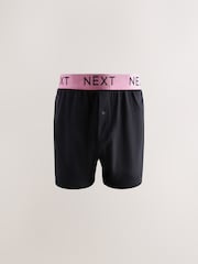 Black Bright Waistband 10 pack Loose Boxers 5 Pack - Image 5 of 14