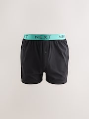 Black Bright Waistband 10 pack Loose Boxers 5 Pack - Image 7 of 14