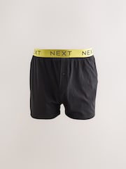 Black Bright Waistband 10 pack Loose Boxers 5 Pack - Image 9 of 14