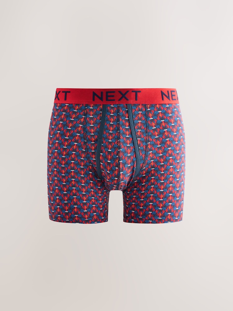 Marineblau, Meeresleben, Geo - Animal - Boxershorts mit A-Front, 4er-Pack - Image 5 of 7