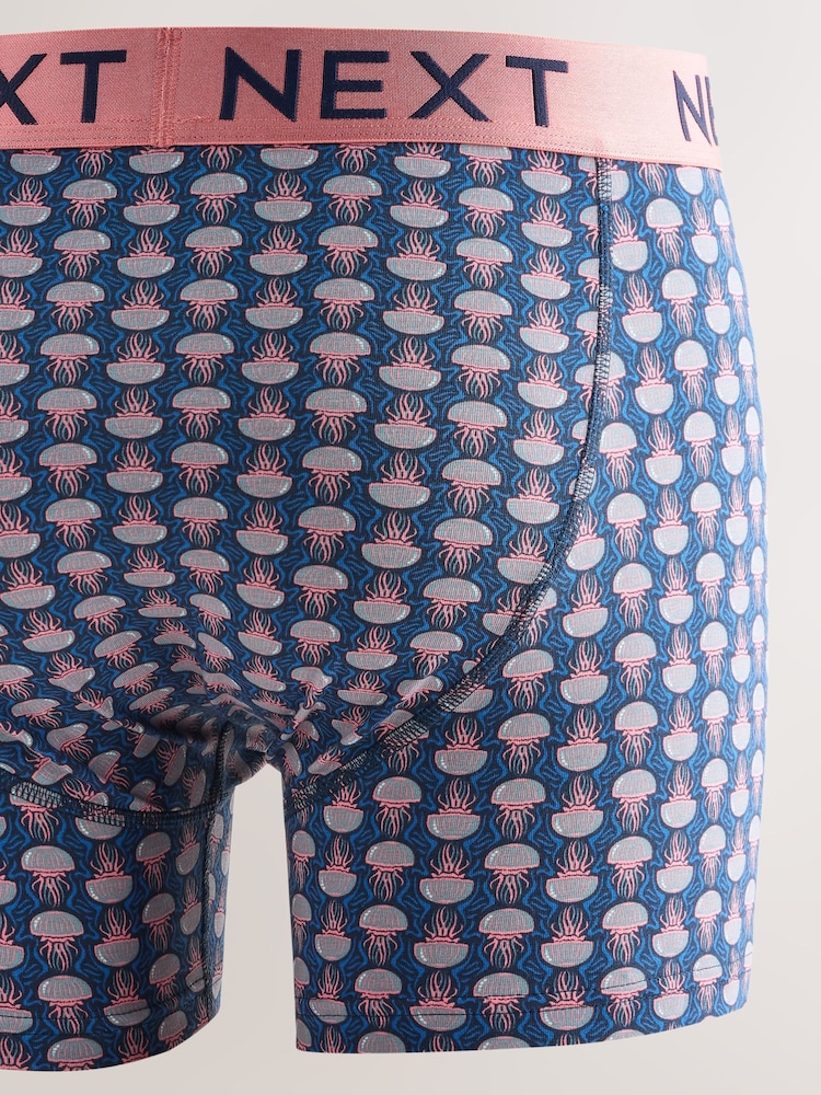 Marineblau, Meeresleben, Geo - Animal - Boxershorts mit A-Front, 4er-Pack - Image 6 of 7