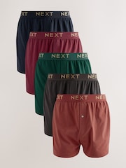 Rich Colour 5 Pack Loose Boxers 5 Pack - Image 1 of 7