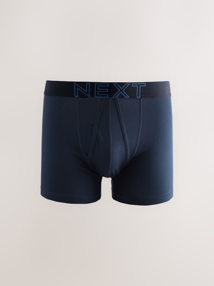Navy Bright Bold Colour Waistband 10 pack A-Front Boxers - Image 10 of 14