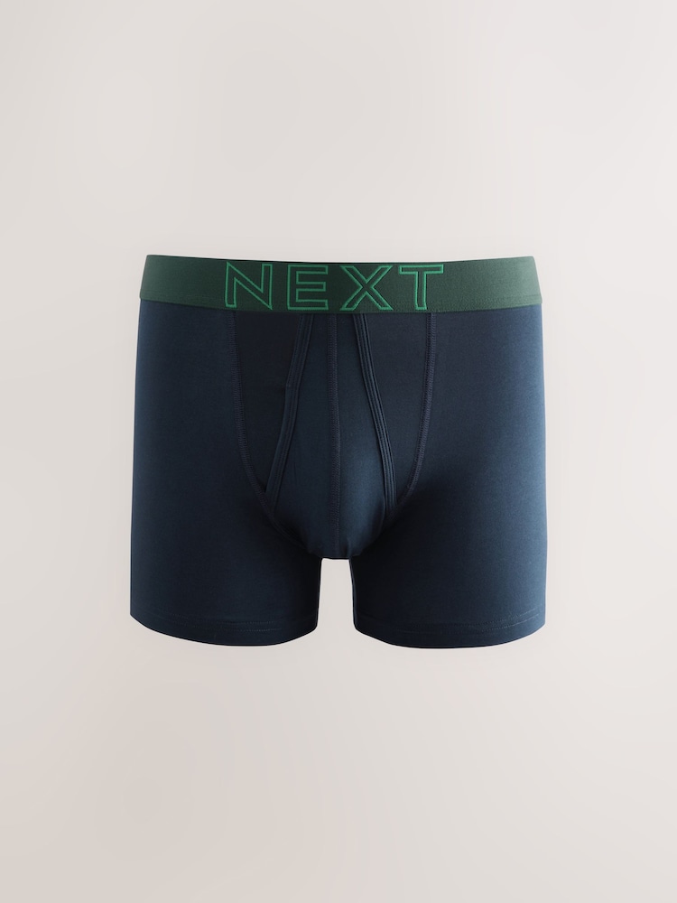 Navy Bright Bold Colour Waistband 10 pack A-Front Boxers - Image 11 of 14