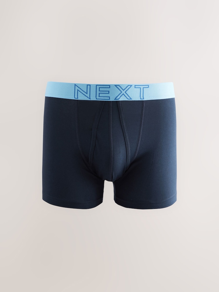 Cós em cor azul marinho brilhante e ousado - Pacote 10 - Boxers A-Front - Imagem 2 de 14