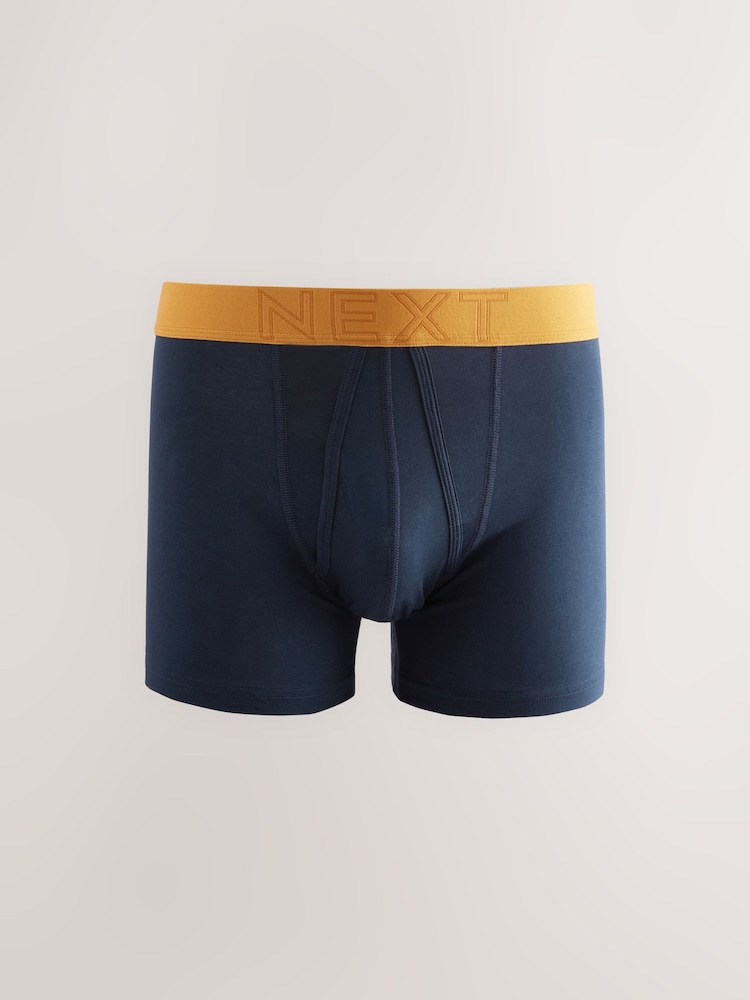 Navy Bright Bold Colour Waistband 10 pack A-Front Boxers - Image 4 of 14