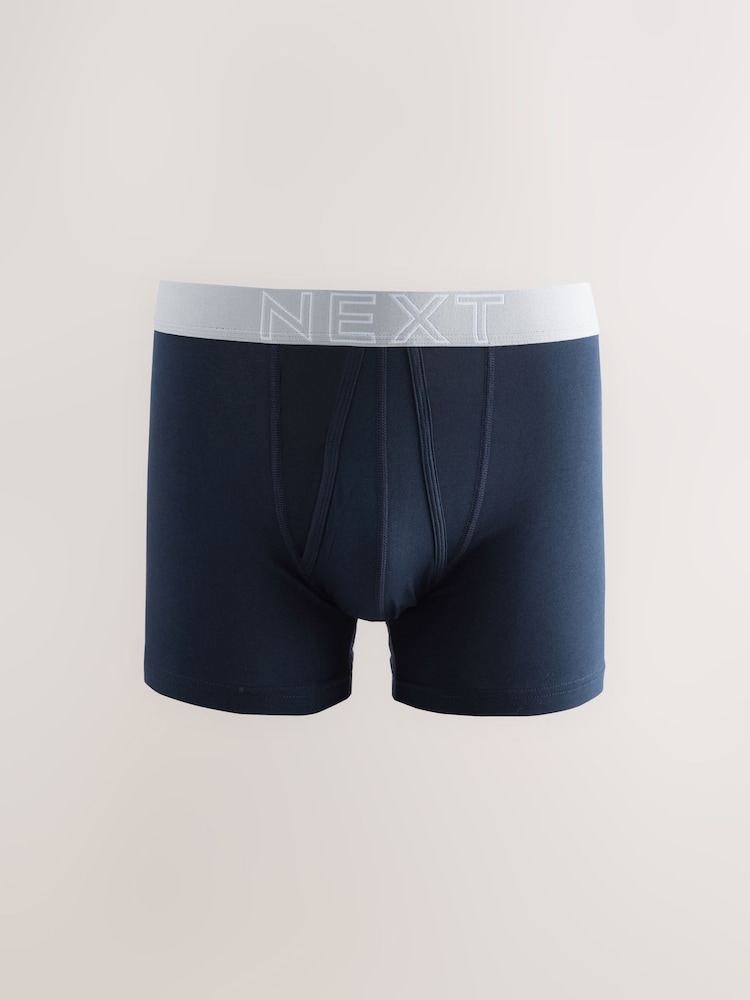 Navy Bright Bold Colour Waistband 10 pack A-Front Boxers - Image 6 of 14