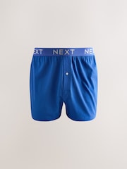 Navy Blue/Sea Green Tile 4 pack Boxers - Image 3 of 8