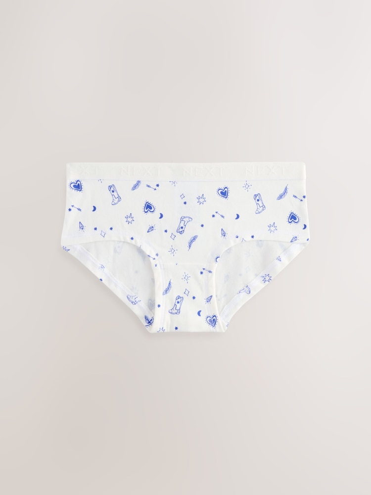 Blue/White hipster briefs 5 pack (2-16yrs) - Image 5 of 9