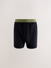 Black Blue/Green/Orange Waistbands 5 Pack Loose Boxers 5 Pack - Image 2 of 9