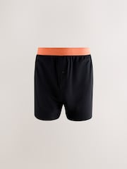 Black Blue/Green/Orange Waistbands 5 Pack Loose Boxers 5 Pack - Image 3 of 9
