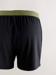 Black Blue/Green/Orange Waistbands 5 Pack Loose Boxers 5 Pack - Image 7 of 9