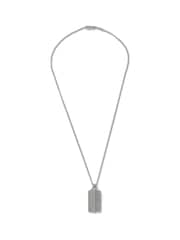 DCK Mens Silver Tone Antique Engraved Dog Tag Necklace - Image 1 of 1
