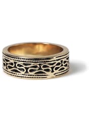 Gold Tone Antique Engraved Ring - Image 6 of 6
