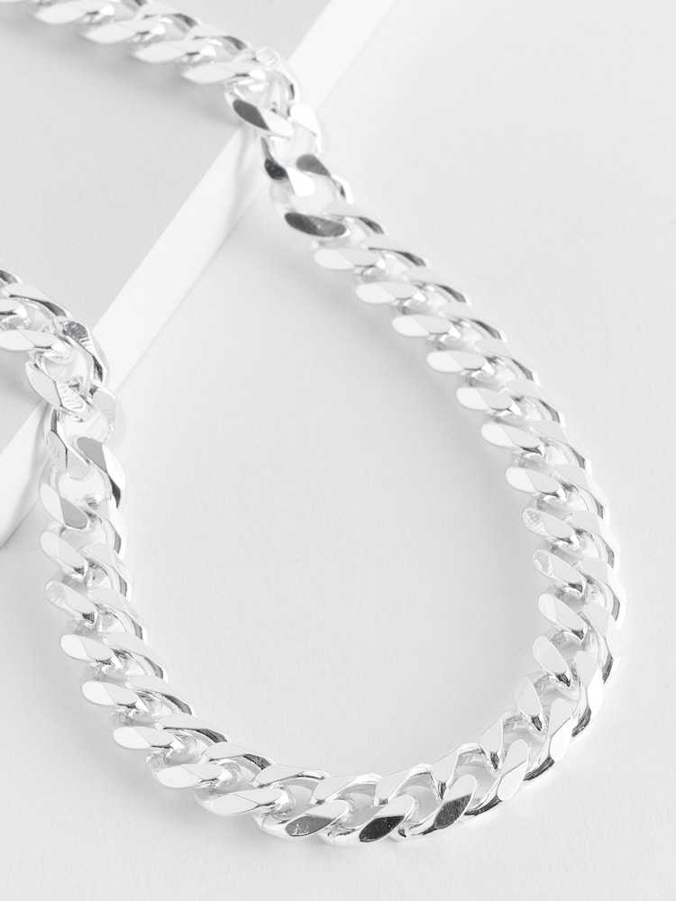 Premium Silver Tone Chain Necklace - Image 5 of 5