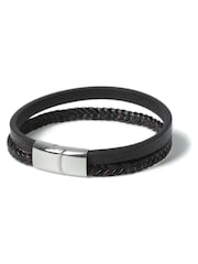 Genuine Leather Multirow Wristwear Brown Bracelet - Image 2 of 3