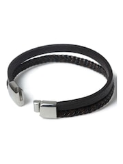 Genuine Leather Multirow Wristwear Brown Bracelet - Image 3 of 3