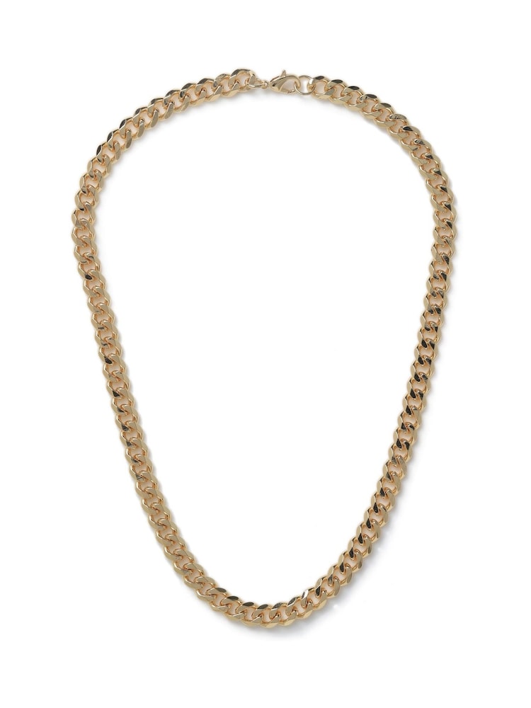Premium Gold Tone 8MM Curb Chain Necklace - Image 1 of 2