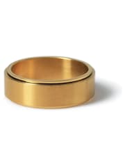 Stainless Steel Gold Tone Ring - Image 4 of 5